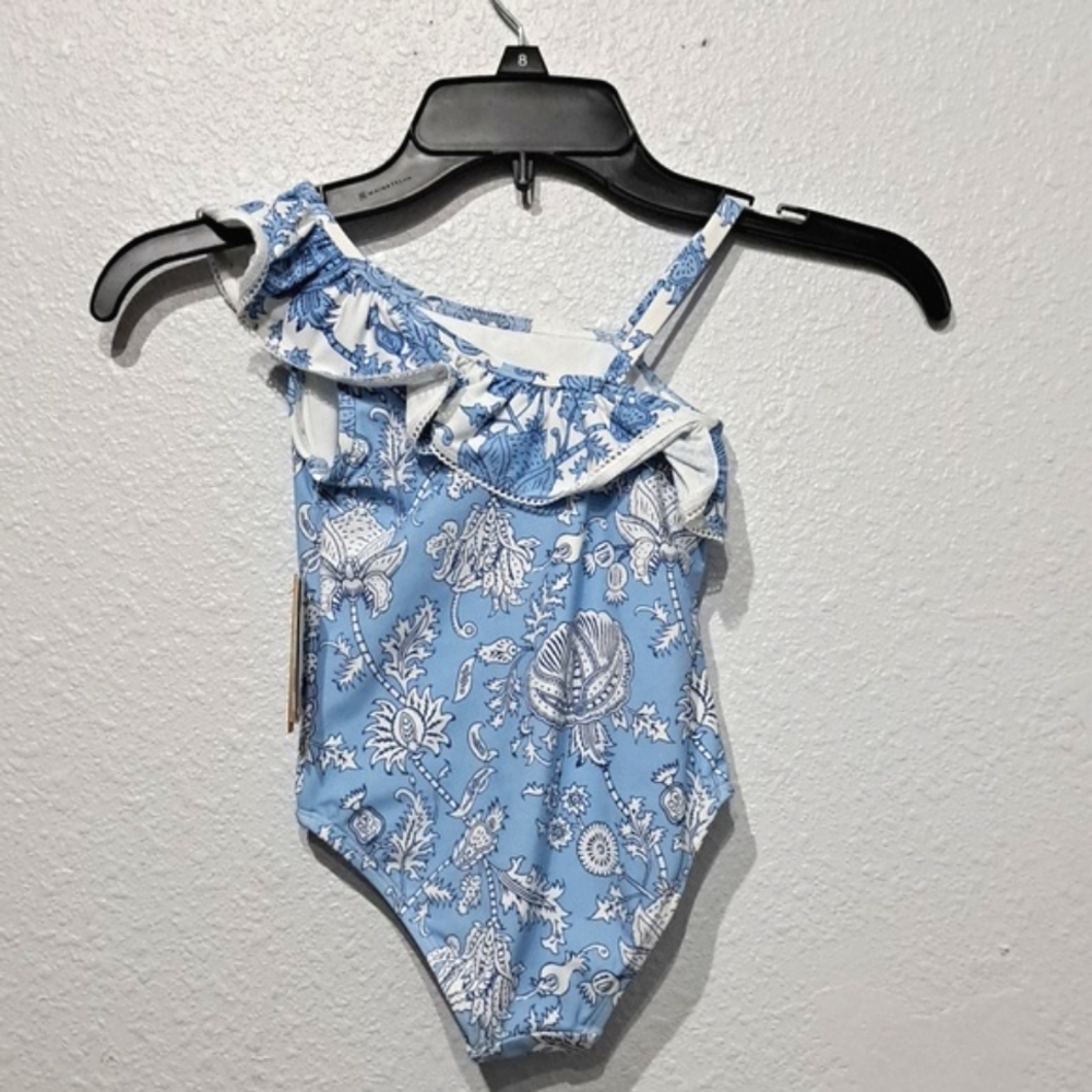 Roller Rabbit Girls Ruffled One-Piece Swimsuit - Picture 4 of 7